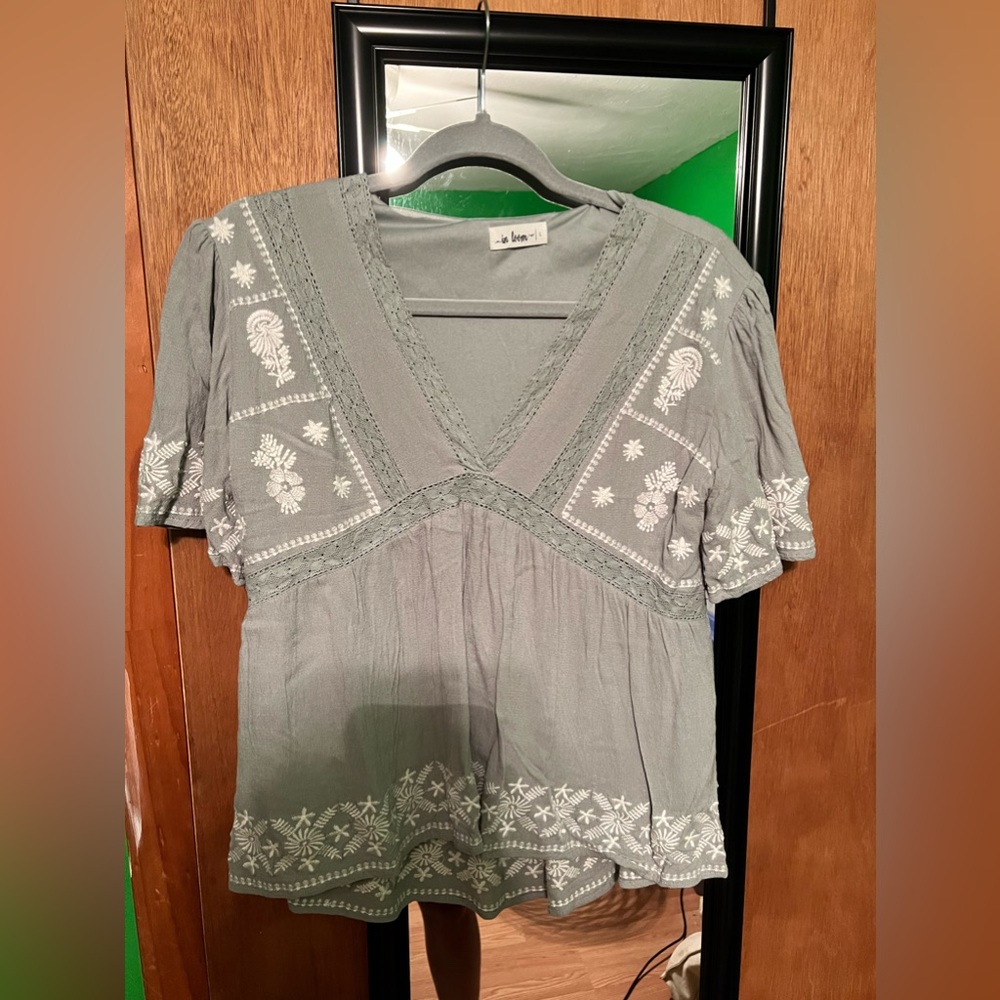 Sage green top!